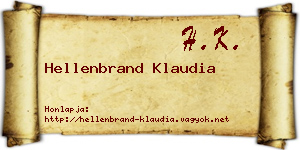 Hellenbrand Klaudia névjegykártya