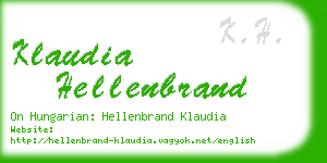 klaudia hellenbrand business card
